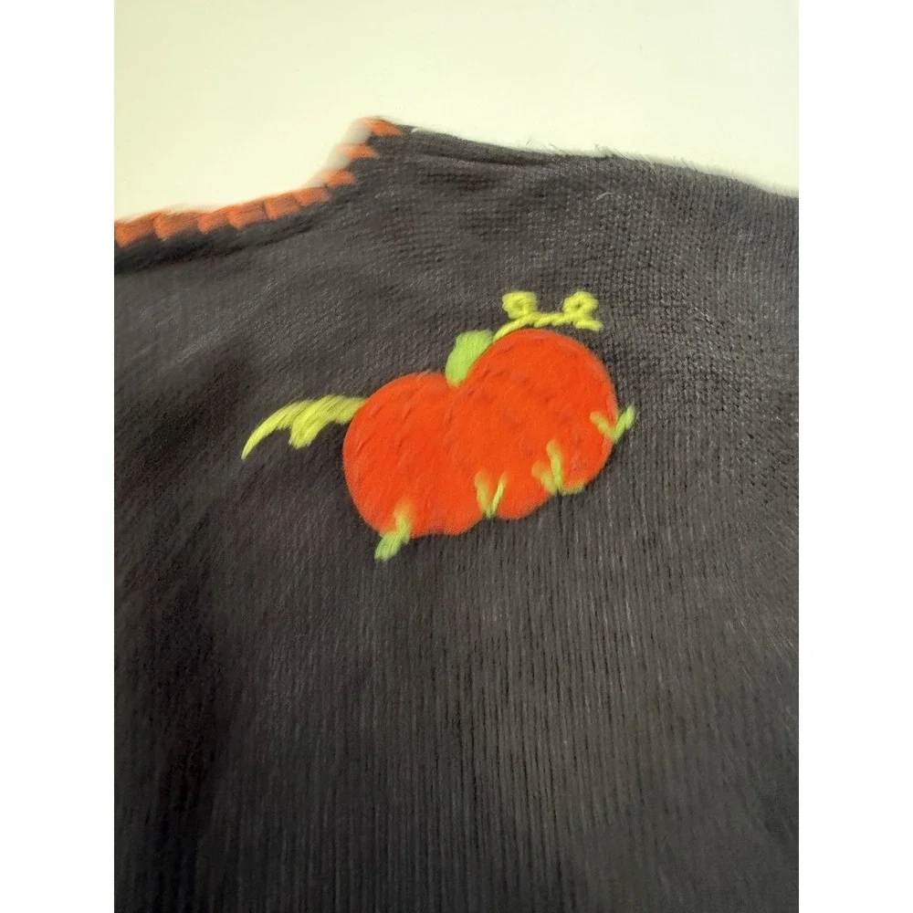VTG Tiara International Ugly Sweater Cardigan Halloween Childs L  12/14 Buttons